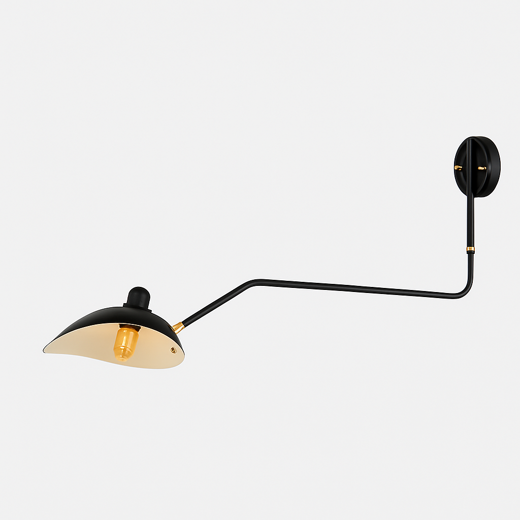 Nordic modern minimalist wall light with adjustable long arm LED lamp for living room, study, bedroom or bedside - vue 9 sur 18