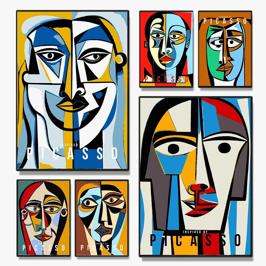 oeuvres d'art abstraites vintage de pablo picasso pour décoration murale