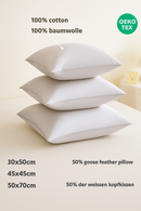 oreiller en duvet d'oie doux et confortable 50 x 70 cm