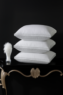 oreiller hypoallergénique en duvet d'oie avec housse 1200 fils