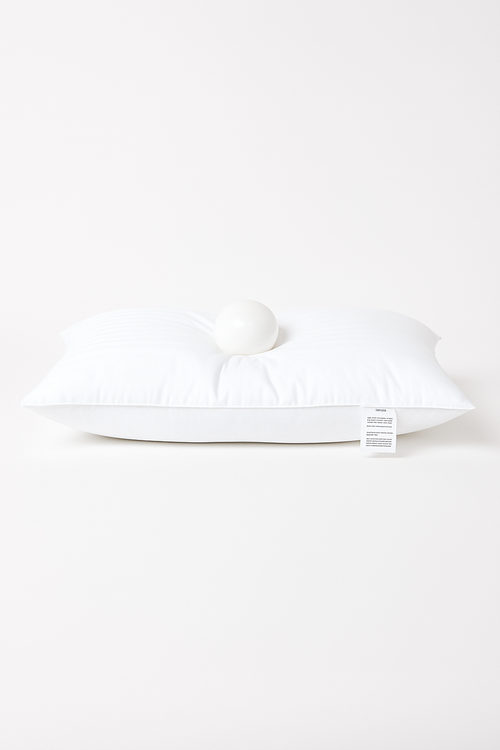 oreiller ignifugé en duvet d'oie avec couette coton