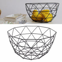 panier de rangement décoratif en fil de fer géométrique pour fruits
