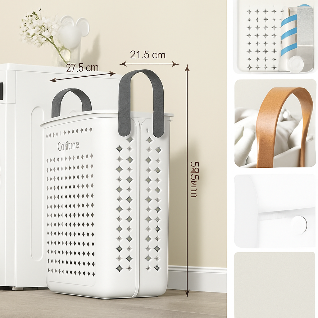 panier pliable multifonctionnel avec roulettes grande capacité rangement pratique - vue 13 sur 14