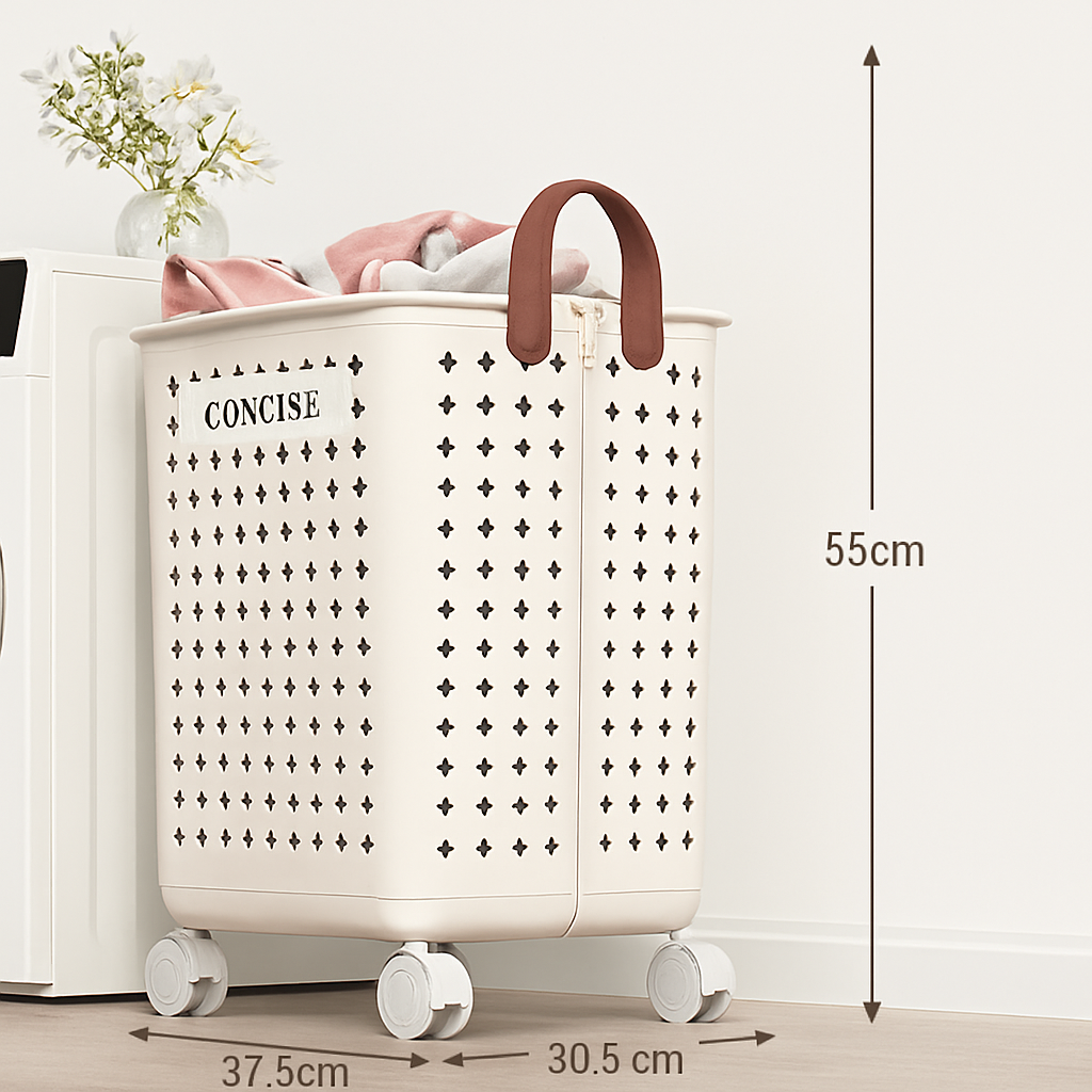 panier pliable multifonctionnel avec roulettes grande capacité rangement pratique - vue 9 sur 14