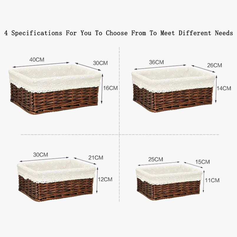 paniers de rangement en rotin faits main pour diverses utilisations