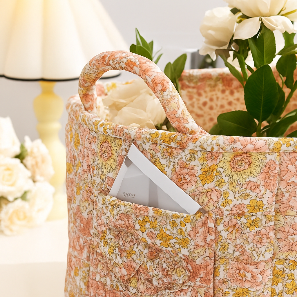 paniers de rangement en tissu grande capacité avec poignées pratiques - vue 6 sur 15