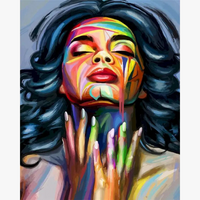 peinture par numéro pour fille portrait art bricolage déco maison