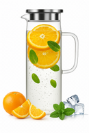 Pichet en verre avec infuseur et couvercle hermetique