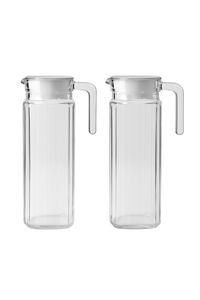 Pichet verre stries carrées carafe eau froide 11l