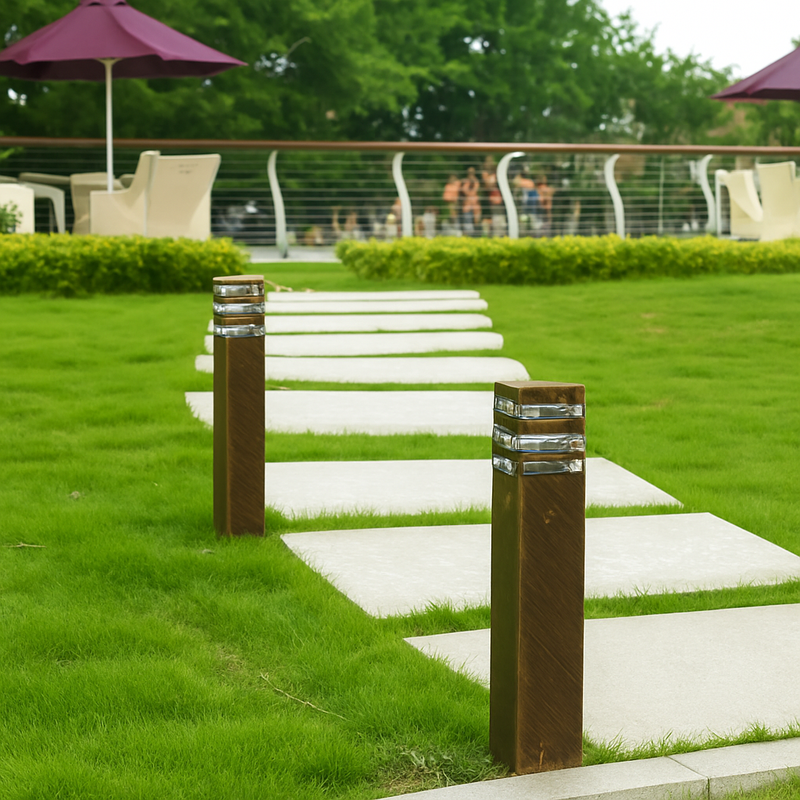 pilier lumineux led aluminium étanche pour jardin extérieur