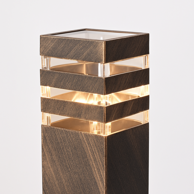 pilier lumineux led aluminium étanche pour jardin extérieur