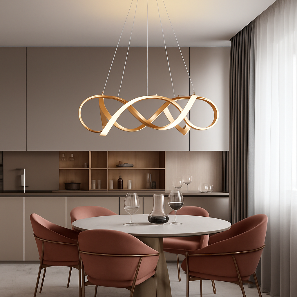 Plafond moderne à LEDs Lampe Lustre Pour Salon Hall Restaurant Chambre Suspension Lumière Décor Intérieur Luminaire Lustre - vue 3 sur 18