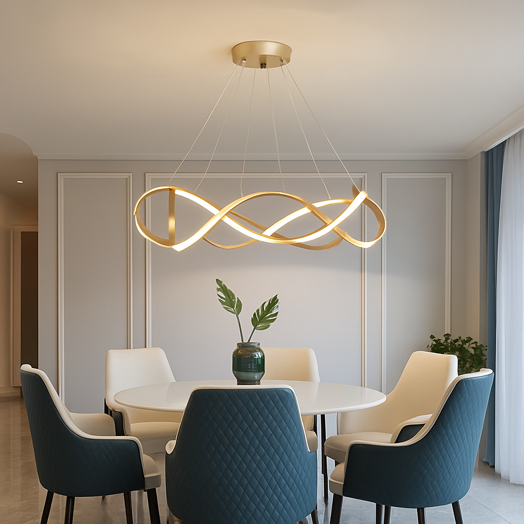 Plafond moderne à LEDs Lampe Lustre Pour Salon Hall Restaurant Chambre Suspension Lumière Décor Intérieur Luminaire Lustre - vue 3 sur 18