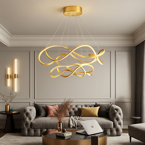 Plafond moderne à LEDs Lampe Lustre Pour Salon Hall Restaurant Chambre Suspension Lumière Décor Intérieur Luminaire Lustre - vue 5 sur 18