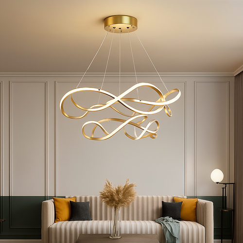 Plafond moderne à LEDs Lampe Lustre Pour Salon Hall Restaurant Chambre Suspension Lumière Décor Intérieur Luminaire Lustre - vue 7 sur 18