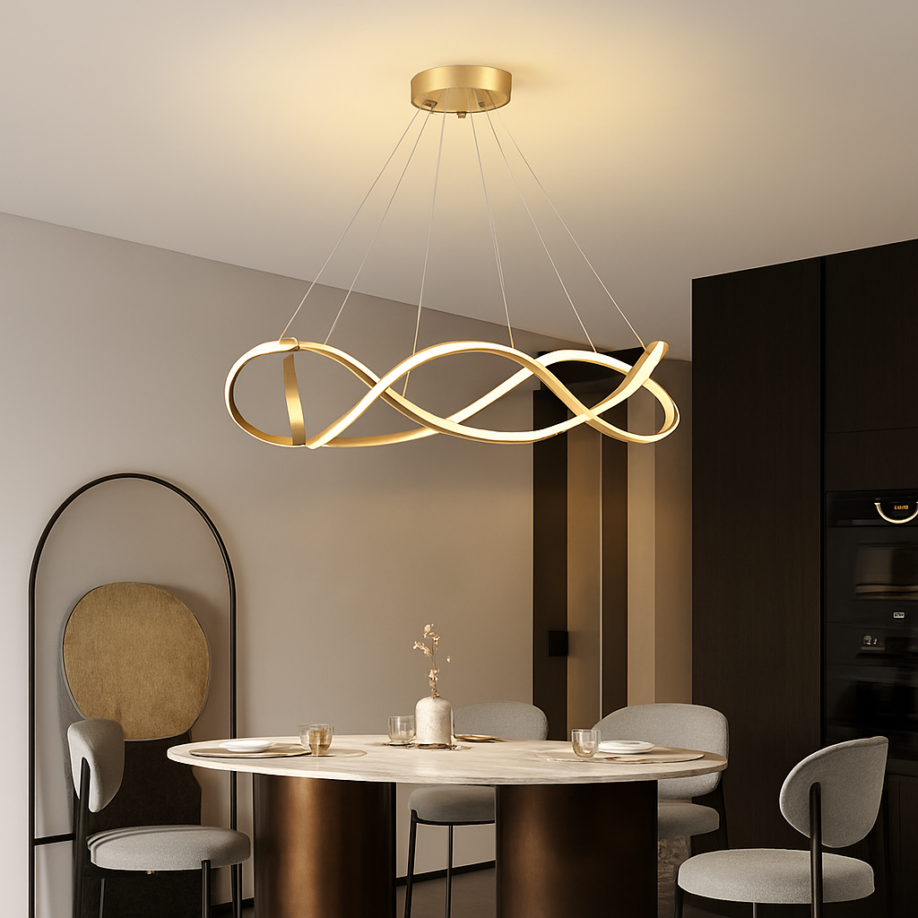 Plafond moderne à LEDs Lampe Lustre Pour Salon Hall Restaurant Chambre Suspension Lumière Décor Intérieur Luminaire Lustre - vue 7 sur 18