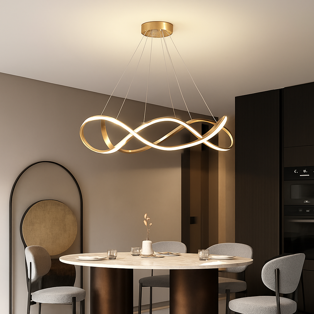 Plafond moderne à LEDs Lampe Lustre Pour Salon Hall Restaurant Chambre Suspension Lumière Décor Intérieur Luminaire Lustre - vue 7 sur 18