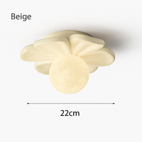 plafonnier 3d en forme de lune fleur en résine décorative