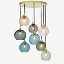 plafonnier classique en verre coloré design nordique pour intérieur