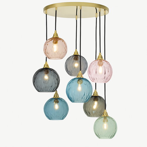 plafonnier classique en verre coloré design nordique pour intérieur