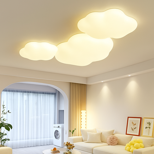 plafonnier créatif en forme de nuage avec lumière led