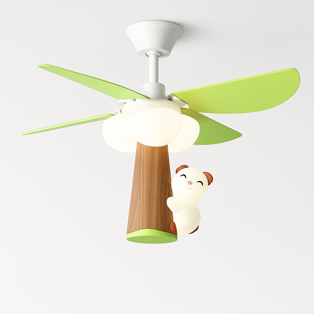 Modern creative children's ceiling light with remote control and integrated LED