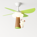 Modern creative children's ceiling light with remote control and integrated LED