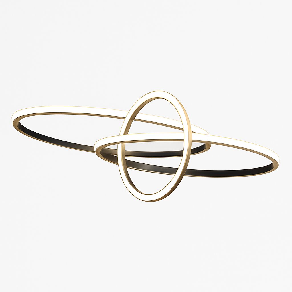 Plafonnier design LED avec anneaux imbriqués Orfa