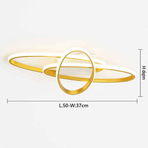 Plafonnier design LED avec anneaux imbriqués Orfa