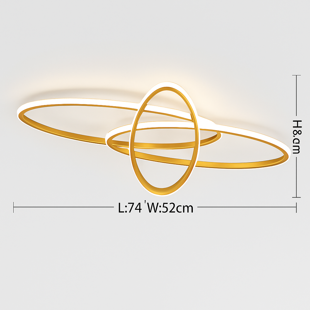 Plafonnier design LED avec anneaux imbriqués Orfa - vue 8 sur 8