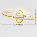 Plafonnier design LED avec anneaux imbriqués Orfa