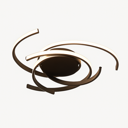 Plafonnier design LED avec des semi-cercles entrelacés Dilia