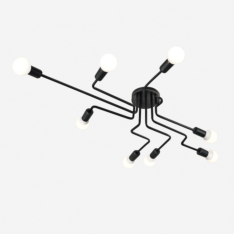 Plafonnier design à LED avec plusieurs bras