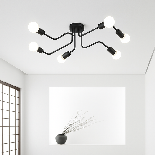 Plafonnier design à LED avec plusieurs bras