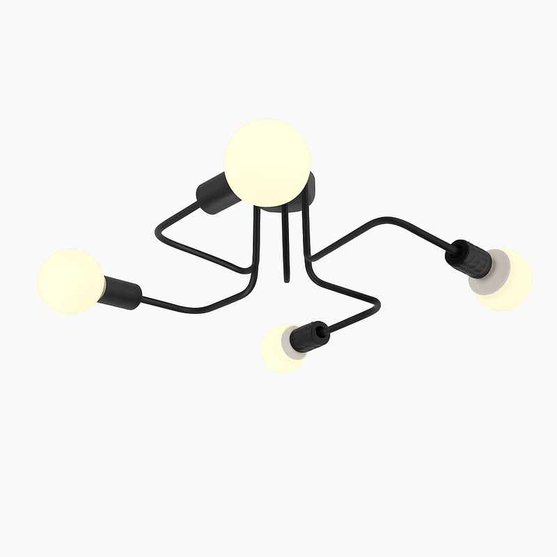 Plafonnier design à LED avec plusieurs bras