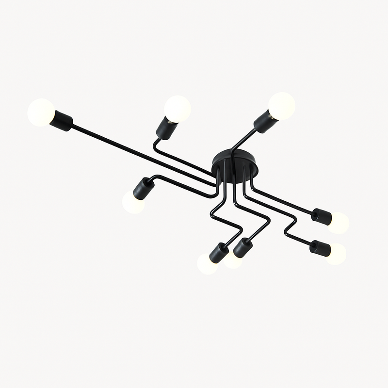 Plafonnier design à LED avec plusieurs bras