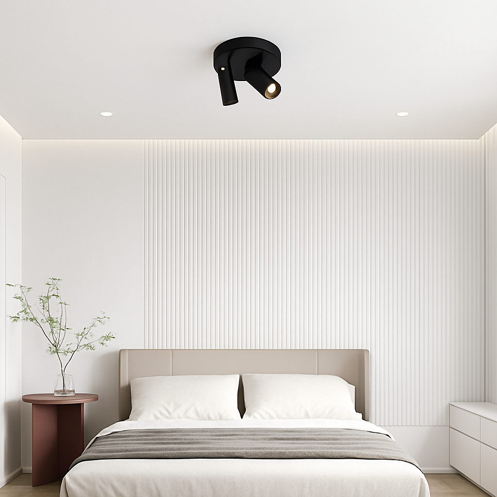 Plafonnier design à LED avec plusieurs cylindre en métal Loft - vue 4 sur 4