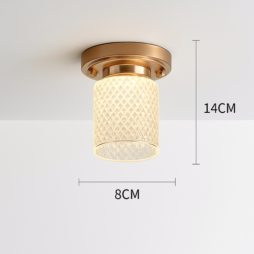 Plafonnier design LED doré en cristal luxury Tourtelle