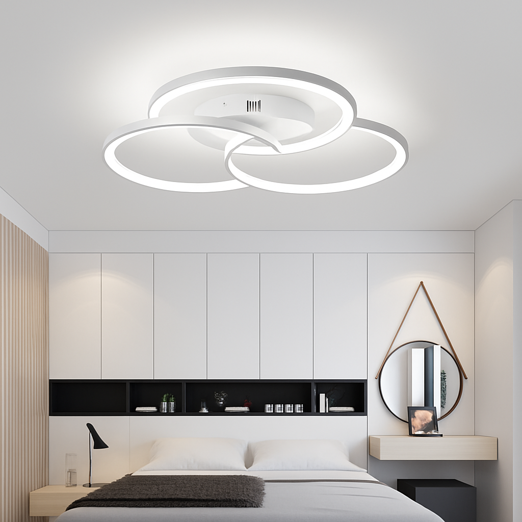 Plafonnier design LED rosace trois cercles Bwart - vue 3 sur 8