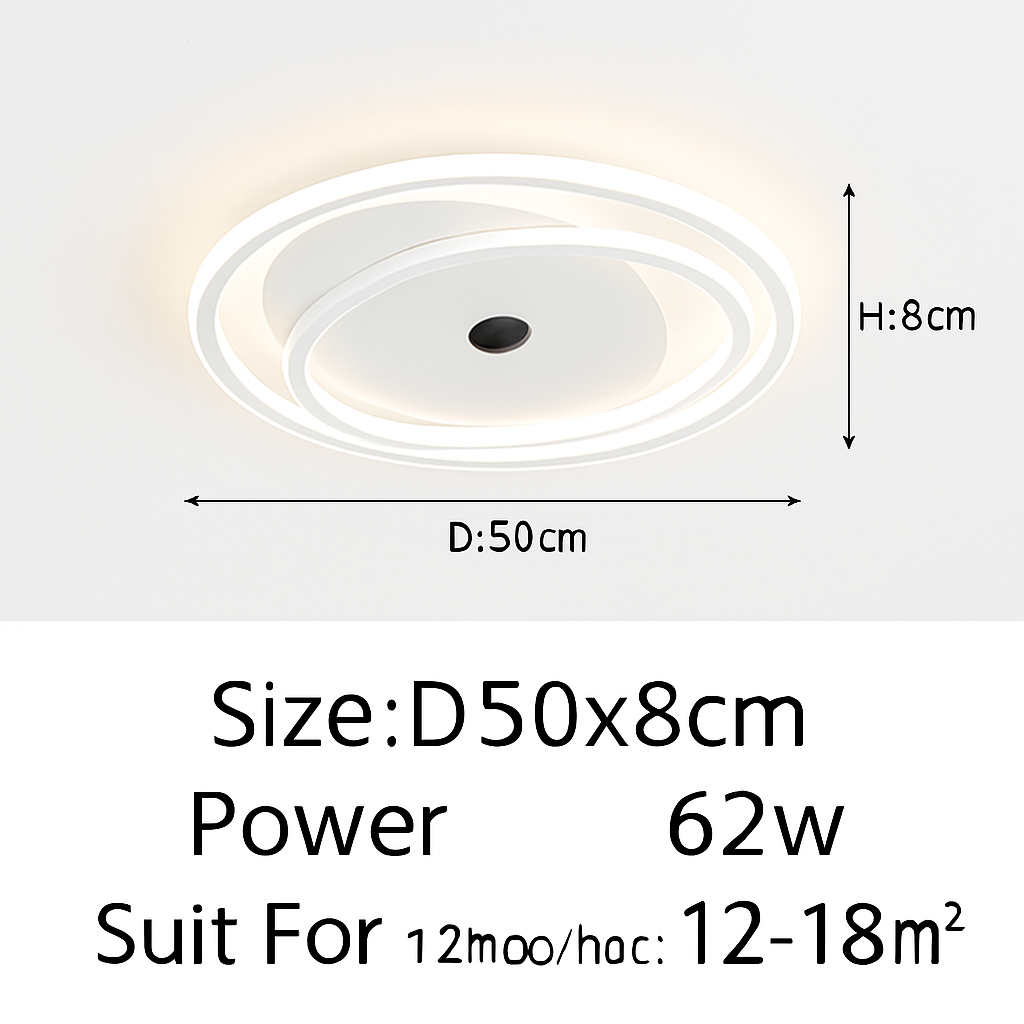 plafonnier design minimaliste pour un éclairage d'ambiance élégant - vue 12 sur 14