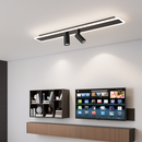 Plafonnier design moderne LED en métal noir avec plusieurs spots lumineux
