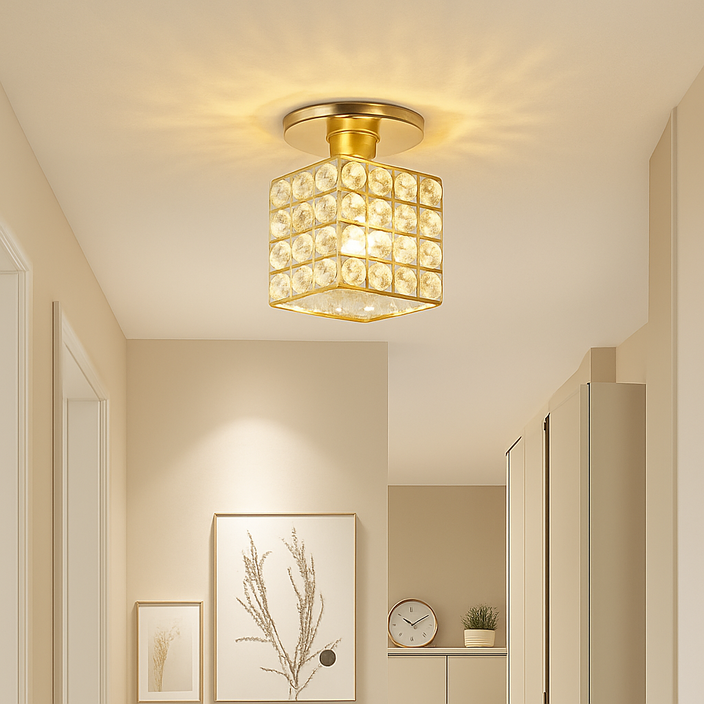 plafonnier en cristal moderne pour décoration intérieure élégante - vue 4 sur 12