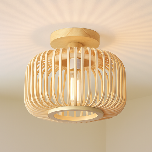 plafonnier en rotin et osier pour une décoration naturelle