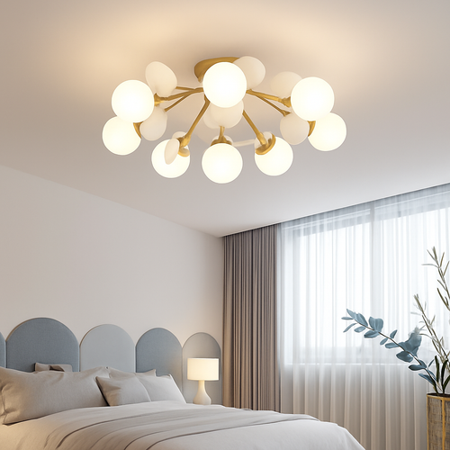 plafonnier en verre design lumineux pour intérieur moderne