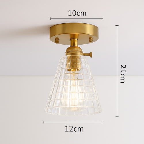 plafonnier en verre nordique rétro loft vintage moderne abat-jour - vue 17 sur 26