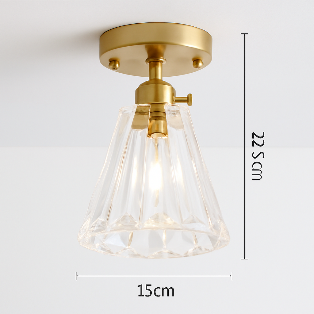 plafonnier en verre nordique rétro loft vintage moderne abat-jour - vue 17 sur 26
