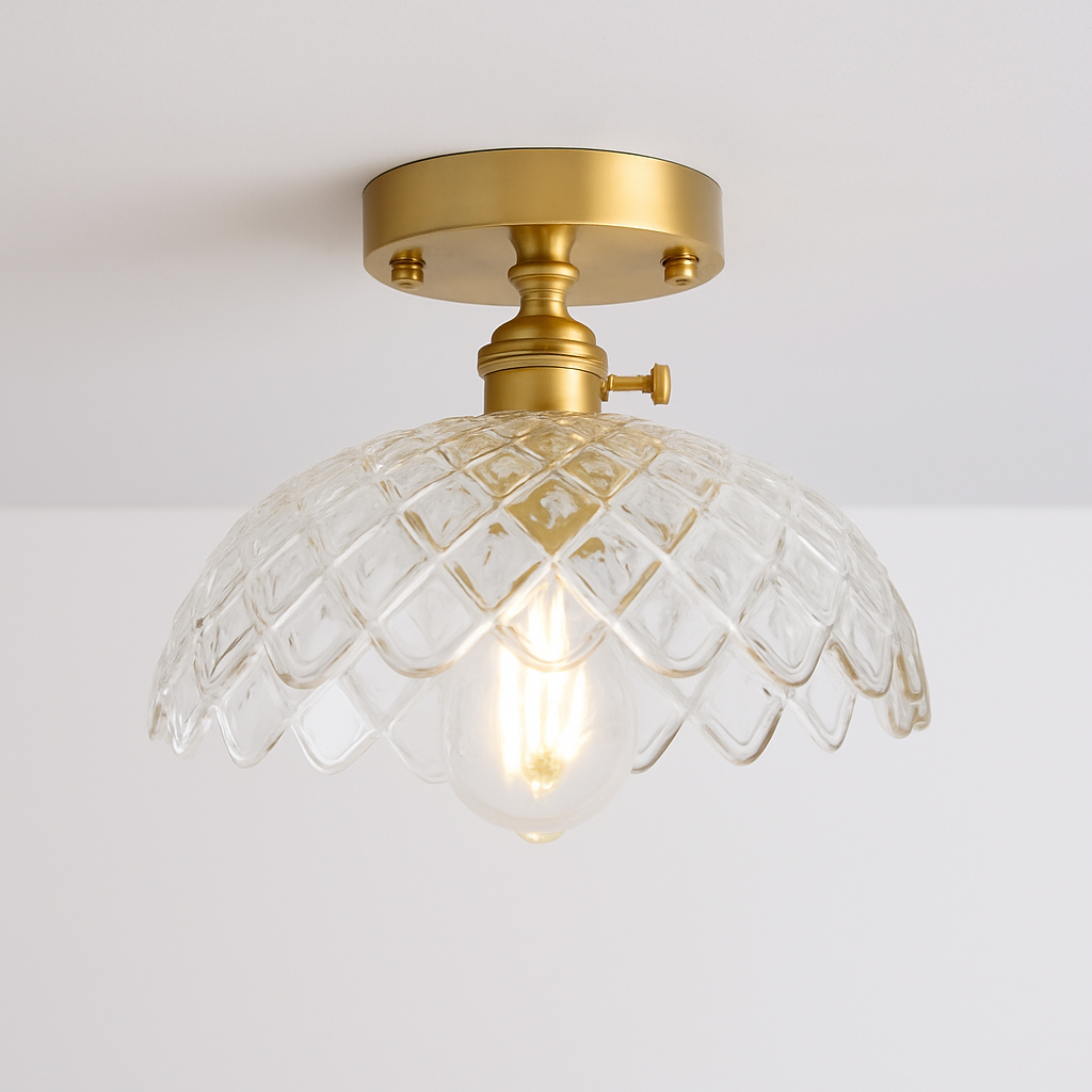 plafonnier en verre nordique rétro loft vintage moderne abat-jour - vue 20 sur 26