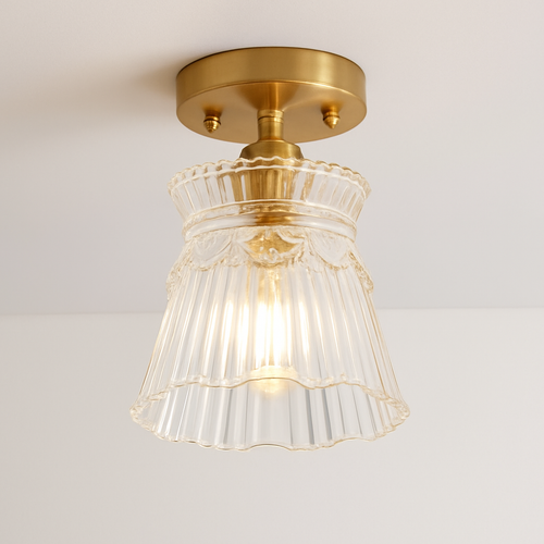 plafonnier en verre nordique rétro loft vintage moderne abat-jour - vue 27 sur 26