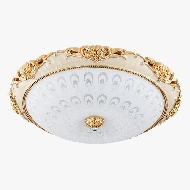 Plafonnier européen rond LED chambre salon lampe balcon allée restaurant décoration verre plafonnier mx10181358
