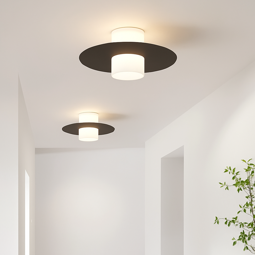 Plafonnier Led allée couloir couloir lustre moderne plafonnier pour salon salle à manger cuisine chambre noir blanc